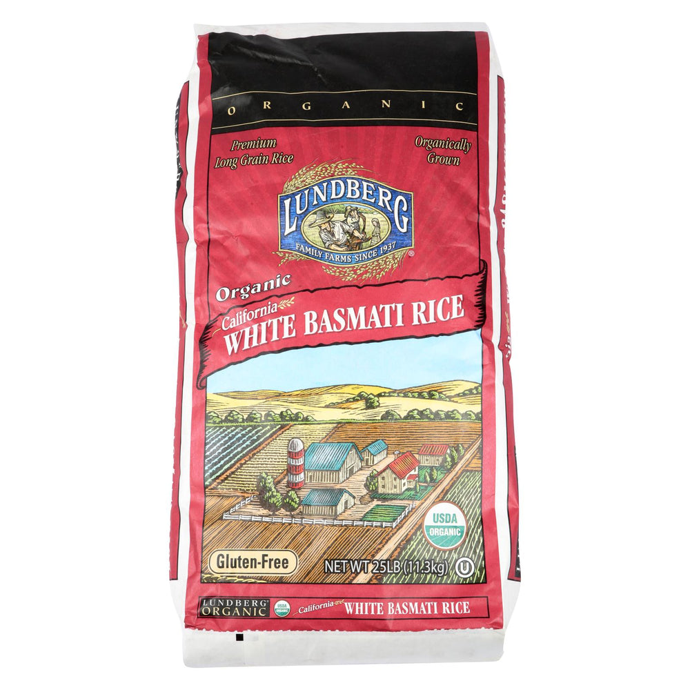 Lundberg Family Farms Organic California White Basmati Rice - Case Of 25 - 1 Lb.