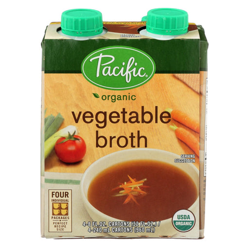 Pacific Natural Foods Vegetable Broth - Organic - Case Of 6 - 8 Fl Oz.