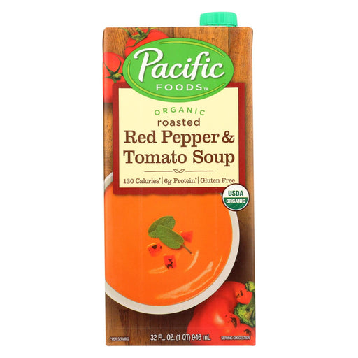 Pacific Natural Foods Red Pepper And Tomato Soup - Roasted - Case Of 12 - 32 Fl Oz.