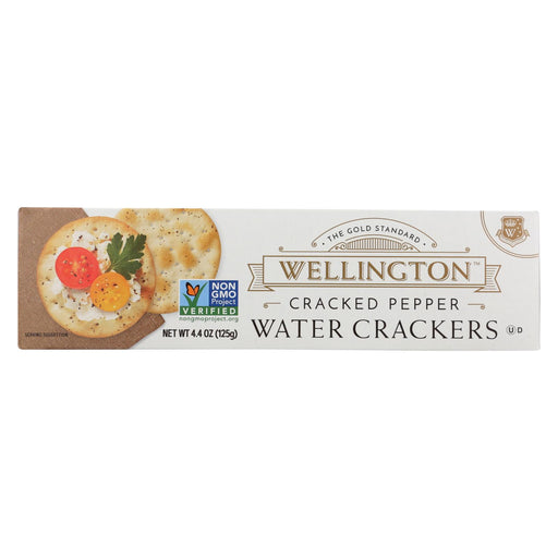 Wellington Cracked Pepper - Water Cracker - Case Of 12 - 4.25 Oz.