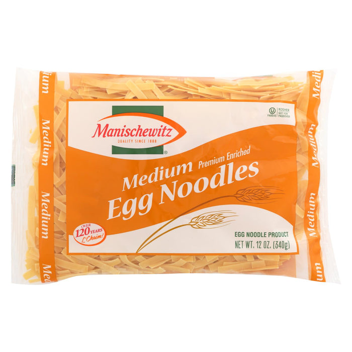 Manischewitz Medium Egg Noodles - Case Of 12 - 12 Oz.