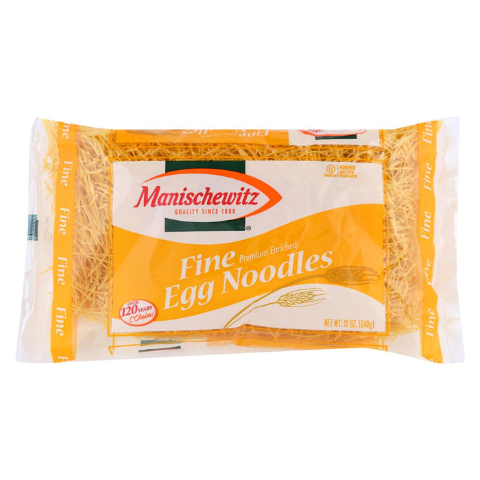 Manischewitz Fine Egg Noodles - Case Of 12 - 12 Oz.