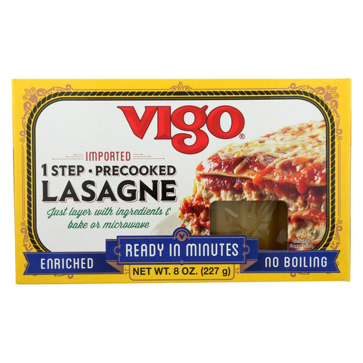 Vigo Lasagna - No Boil - Case Of 12 - 8 Oz