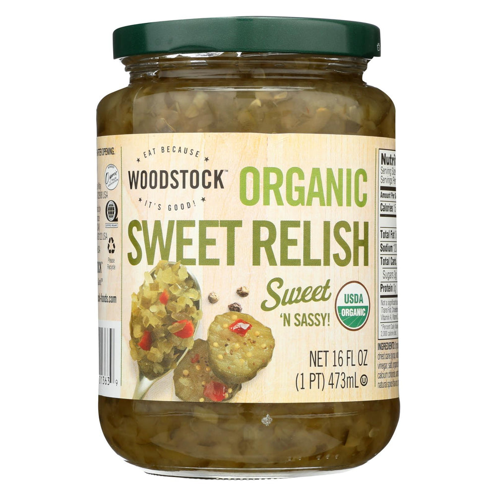 Woodstock Organic Sweet Relish - Case Of 12 - 16 Oz.