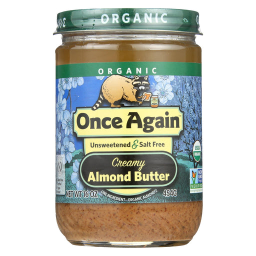 Once Again Organic Almond Butter - Creamy - Case Of 12 - 16 Oz.