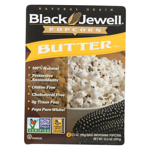 Black Jewell Microwave Popcorn - Butter - Case Of 6 - 10.5 Oz.