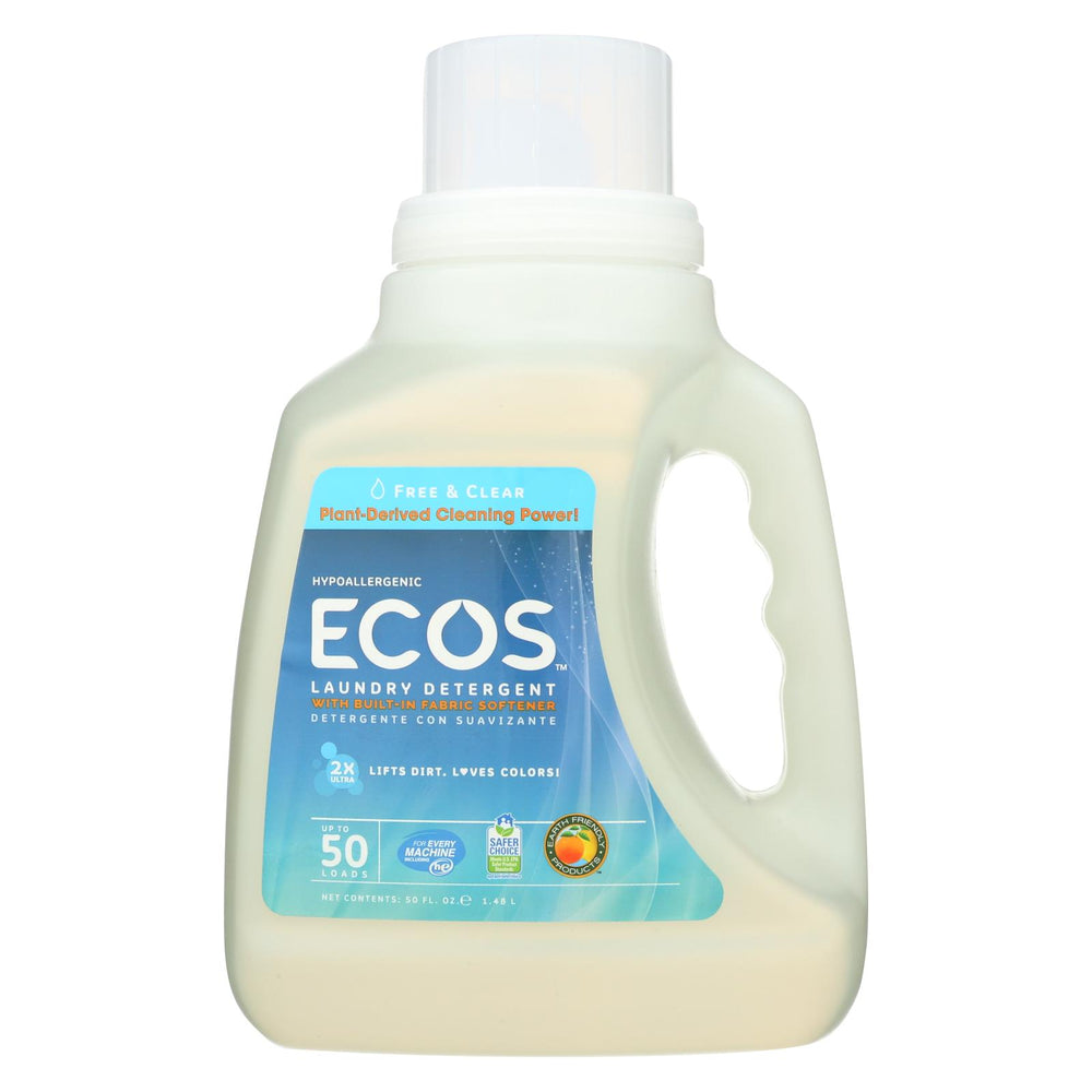 Earth Friendly Free And Clear Laundry Detergent - Case Of 8 - 50 Fl Oz.