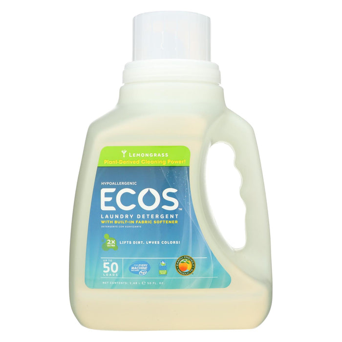 Earth Friendly Laundry Detergent - Lemongrass - Case Of 8 - 50 Fl Oz.
