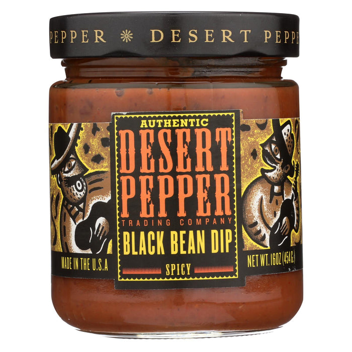Desert Pepper Trading Spicy Black Bean Dip - Case Of 6 - 16 Oz.