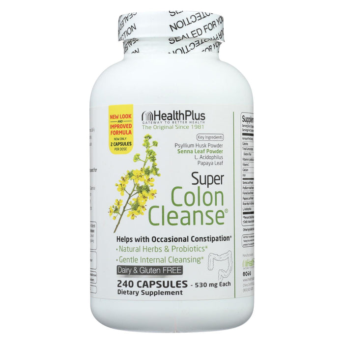 Health Plus Super Colon Cleanse - 500 Mg - 240 Capsules