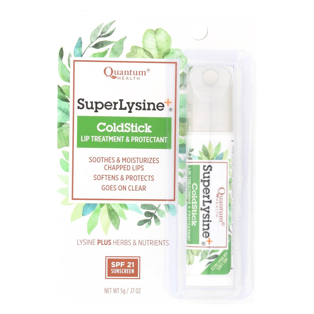 Quantum Super Lysine And Cold Stick Tube Lip Protector And Cold Sore Treatment - 0.18 Oz