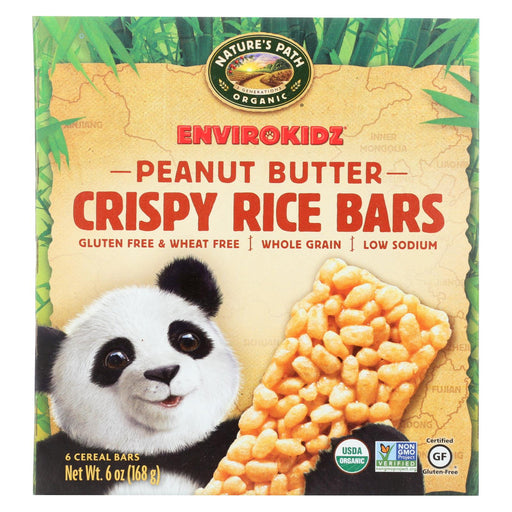 Envirokidz Crispy Rice Bars - Peanut Butter - Case Of 6 - 6 Oz.
