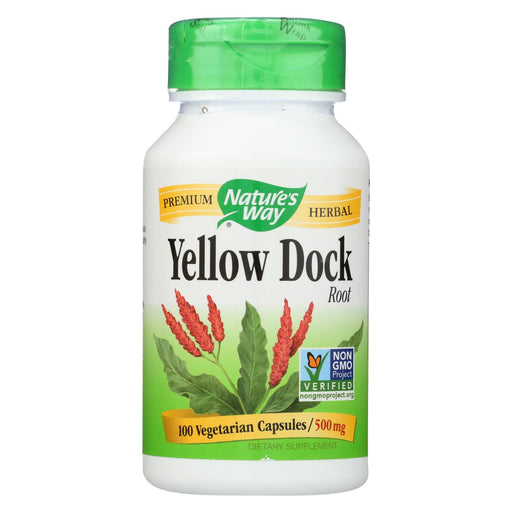 Nature's Way Yellow Dock Root - 500 Mg - 100 Capsules