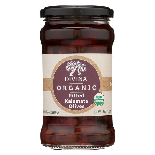 Divina Organic Pitted Kalamata Olives - Case Of 6 - 6 Oz.