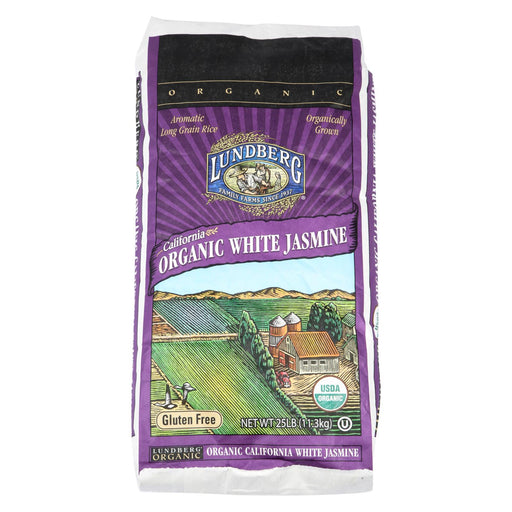 Lundberg Family Farms Organic Jasmine White Rice - Case Of 25 - 1 Lb.