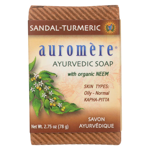 Auromere Ayurvedic Bar Soap Sandalwood-turmeric - 2.75 Oz