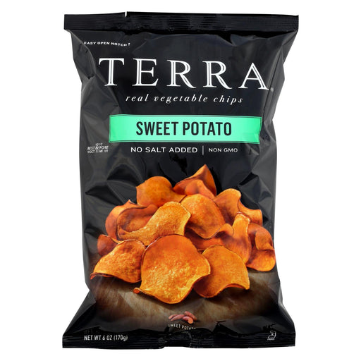 Terra Chips Sweet Potato Chips - Sweet Potato No Salt Added - Case Of 12 - 6 Oz.