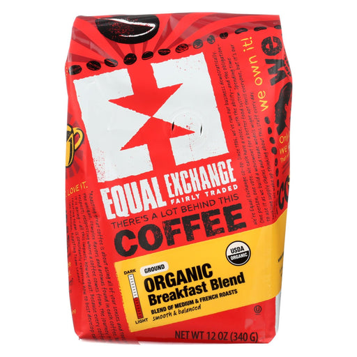 Equal Exchange Organic Drip Coffee - Breakfast Blend - Case Of 6 - 12 Oz.