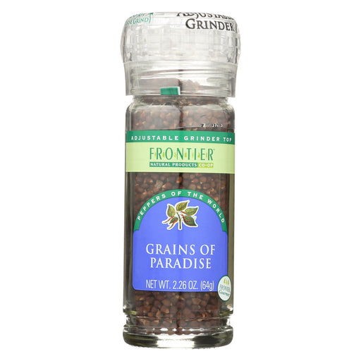 Frontier Herb Gourmet Grains Of Paradise Seed - Ivory Coast - Grinder Bottle - 2.26 Oz - Case Of 6