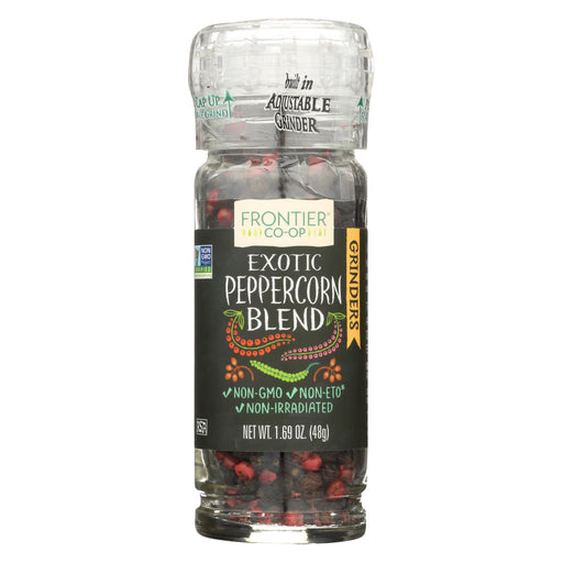 Frontier Herb Peppercorns - Exotic Blend - Grinder Bottle - 1.69 Oz - Case Of 6