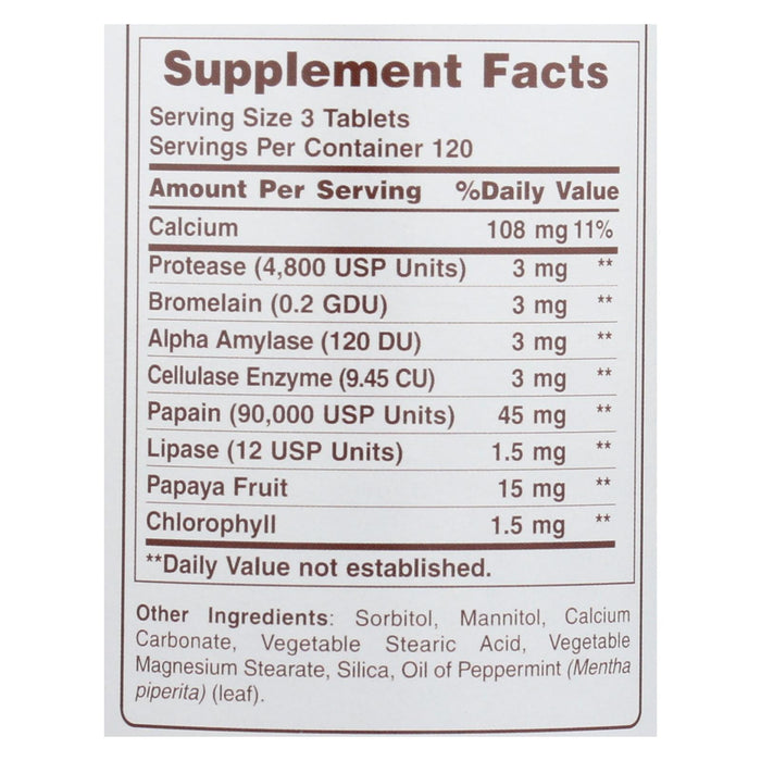 American Health Super Papaya Enzyme Plus Chewable - 360 Chewable Tablets