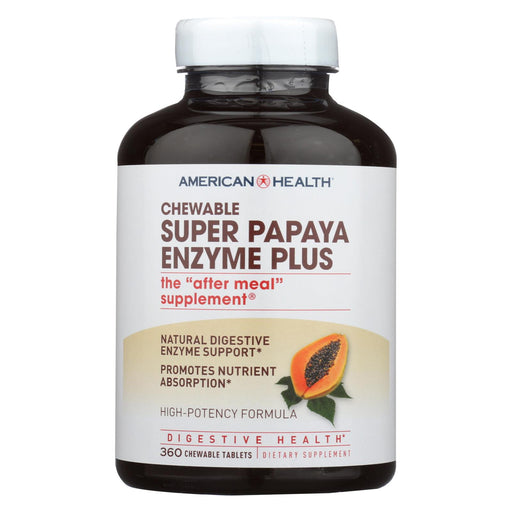 American Health Super Papaya Enzyme Plus Chewable - 360 Chewable Tablets