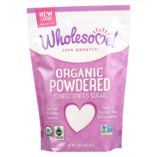 Wholesome Sweeteners Powdered Sugar - Organic And Natural - Case Of 6 - 1 Lb.