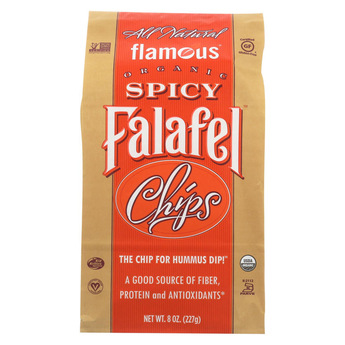 Flamous Falafel Chip - Spicy - Case Of 12 - 8 Oz.