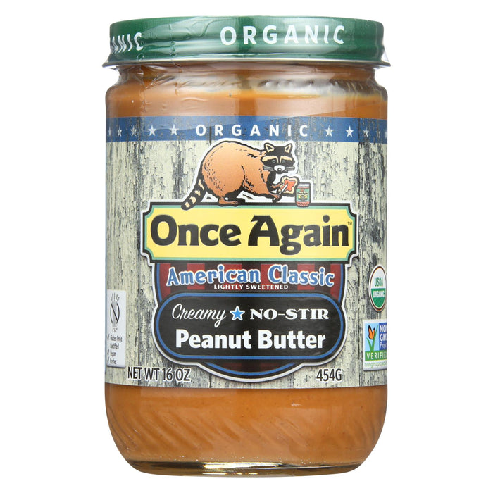 Once Again Peanut Butter - Organic - Creamy - 16 Oz - Case Of 12