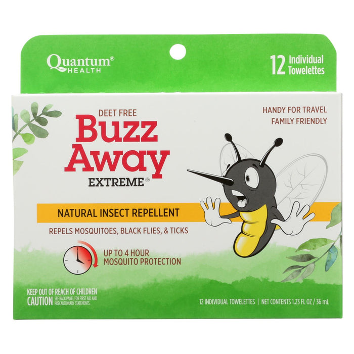 Quantum Research Buzz Away Towelettes - 12 Pack