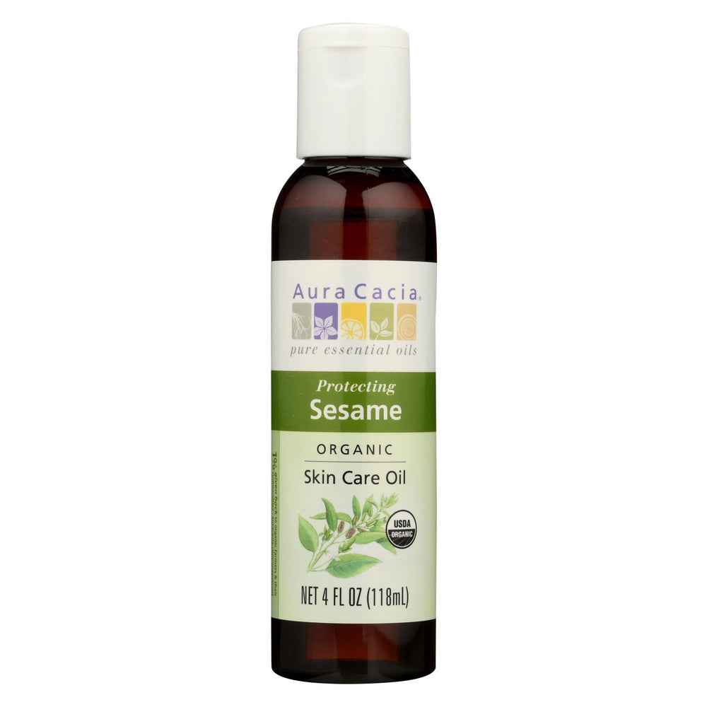 Aura Cacia Organic Aromatherapy Sesame Oil - 4 Fl Oz