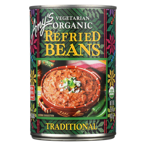 Amy's Organic Traditional Refried Beans - Case Of 12 - 15.4 Oz.
