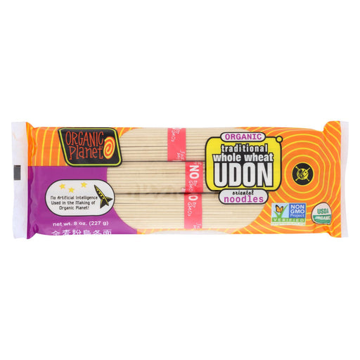 Organic Planet Traditional Whole Wheat Udon Oriental Noodles - Case Of 12 - 8 Oz.