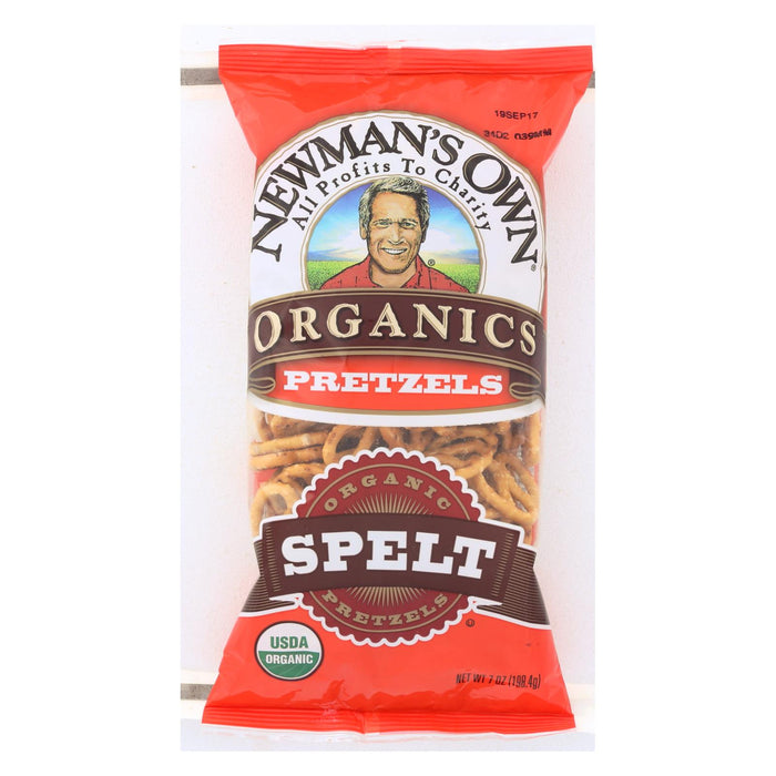 Newman's Own Organics Spelt Pretzels - Case Of 12 - 7 Oz.