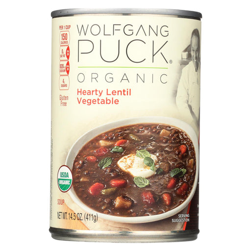 Wolfgang Puck Organic Thick Hearty Lentil And Vegetable Soup - Case Of 12 - 14.5 Oz.