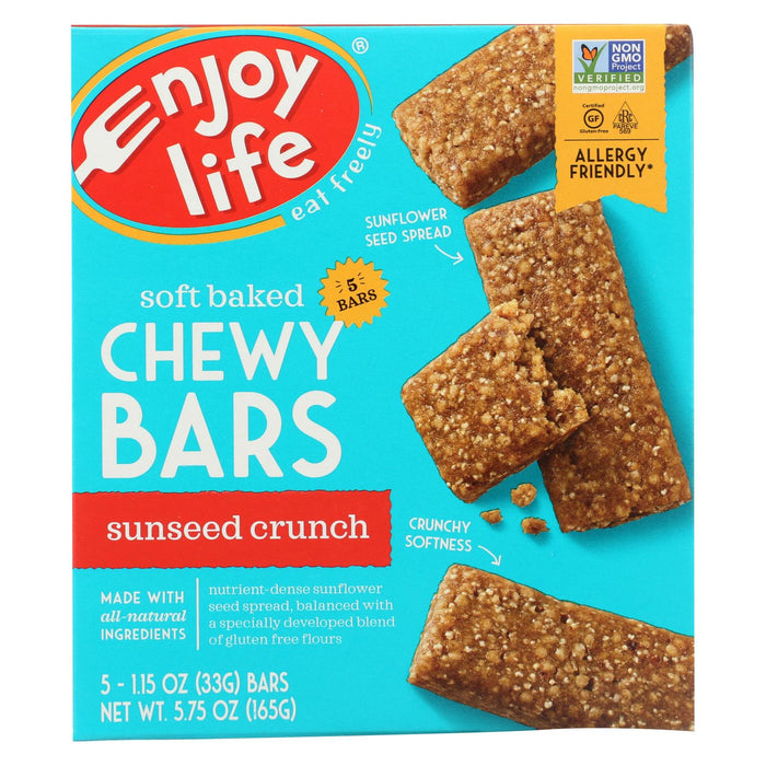 Enjoy Life Snack Bar - Sunseed Crunch - Gluten Free - 5 Oz - Case Of 6