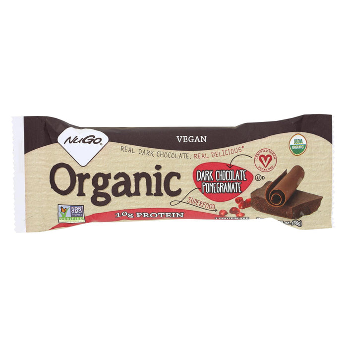 Nugo Nutrition Bar - Organic Dark Chocolate Pomegranate - 50 Grm - Case Of 12