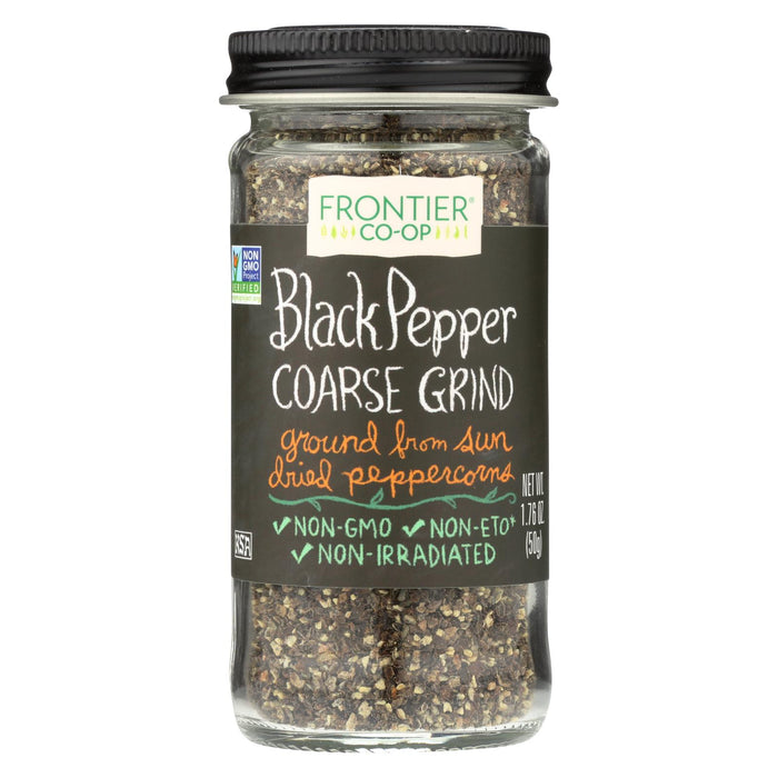 Frontier Herb Pepper - Black - Coarse Grind - 1.76 Oz