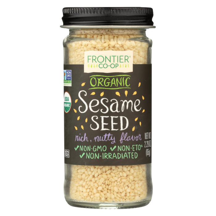 Frontier Herb Sesame Seeds - Organic - Whole - Hulled - 2.32 Oz