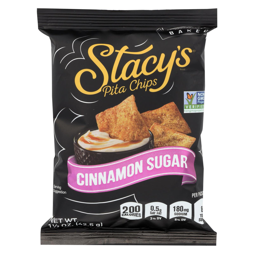 Stacey's Pita Chips - Cinnamon Sugar - 1.5 Oz - Case Of 24