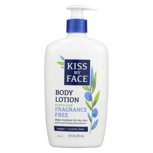 Kiss My Face Ultra Moisturizer Olive And Aloe Fragrance Free - 16 Fl Oz