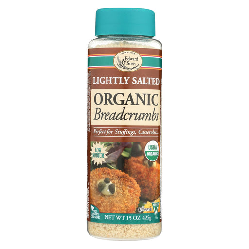 Edward And Sons Organic Breadcrumbs - Lightly Salted - Case Of 6 - 15 Oz.