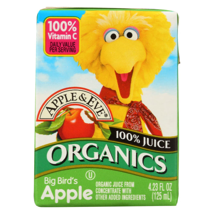 Apple And Eve Sesame Street 100 Percent Juice - Big Bird's Apple - Case Of 9 - 125 Ml