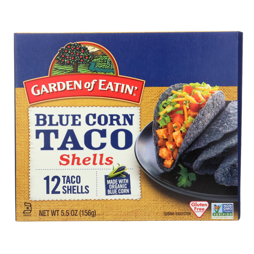 Garden Of Eatin' Blue Corn Taco Shells - Blue Corn - Case Of 12 - 5.5 Oz.