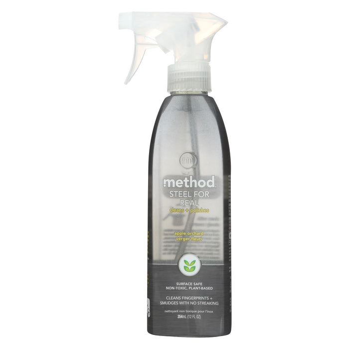 Method Products Stainless Steel Polish - Steel For Real - 12 Oz - Case Of 6