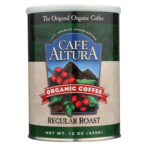 Cafe Altura Organic Ground Coffee - Regular Roast - Case Of 6 - 12 Oz.