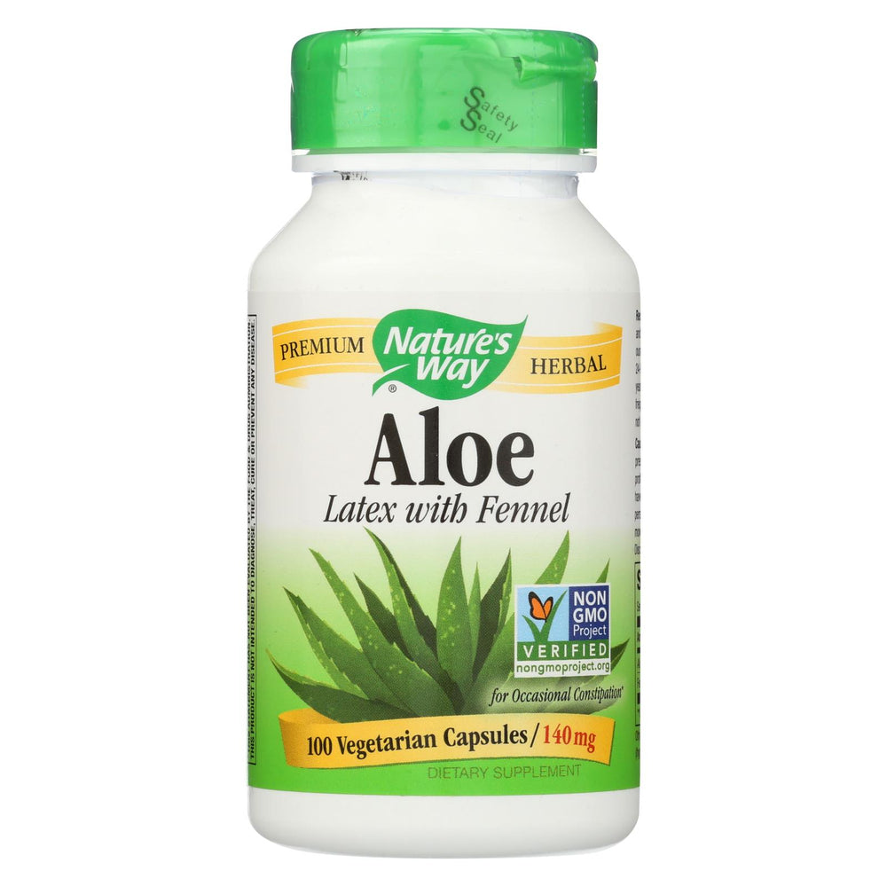 Nature's Way Aloe - Latex With Fennel - 100 Vegetarian Capsules