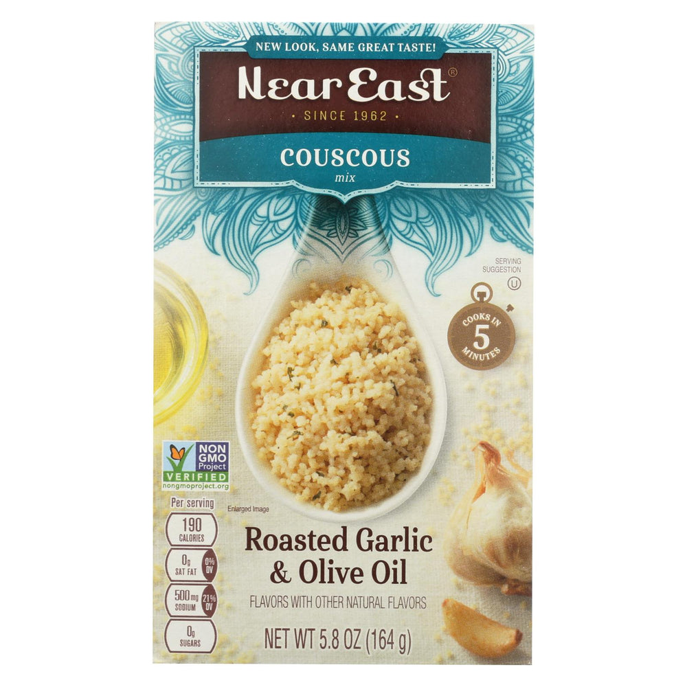 Near East Couscous Roasted - Olive Oil And Garlic - Case Of 12 - 5.8 Oz.