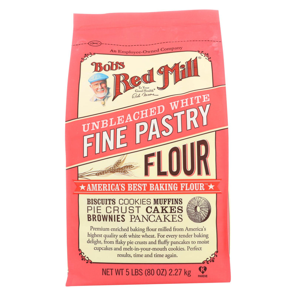 Bob's Red Mill Unbleached White Fine Pastry Flour - 5 Lb - Case Of 4