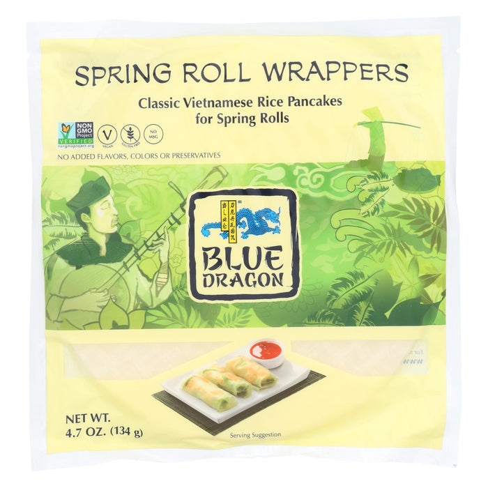 Blue Dragon Wrappers - Spring Roll - Case Of 12 - 4.7 Oz